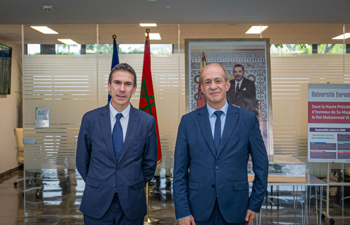 Visite de Courtoisie à l'UEMF du Nouvel Ambassadeur d'Espagne à Rabat, S.E. Enrique Ojeda Vila